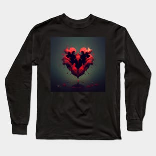 Broken Heart Graphic Art Long Sleeve T-Shirt